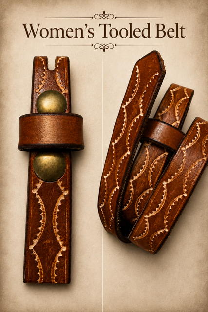 Stitched Full Grain Leather Belt