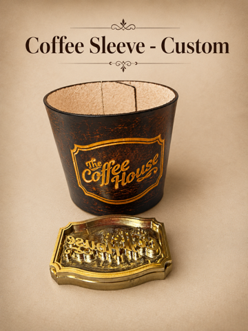 Handcrafted Full-Grain Leather Coffee Sleeve